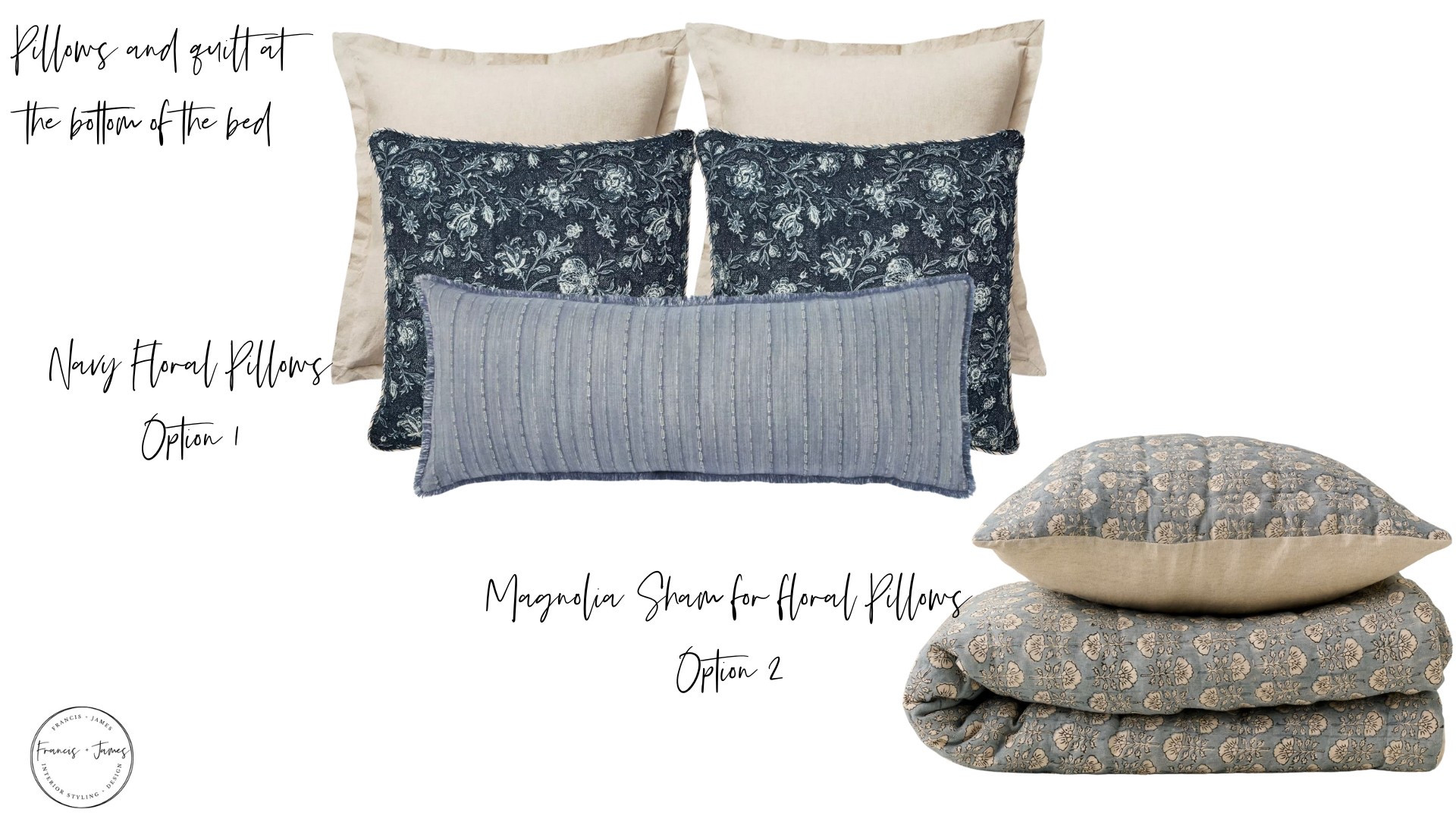 Primary bedroom, pillows, throw pillows, Target home, affordable throw pillows, euro pillows, navy pillows, floral bedding, navy, green bedding, oblong pillows, magnolia home, bedroom, guest room, primary bedroom, home, home decor, home refresh 

#LTKHome #LTKFamily #LTKOver40
