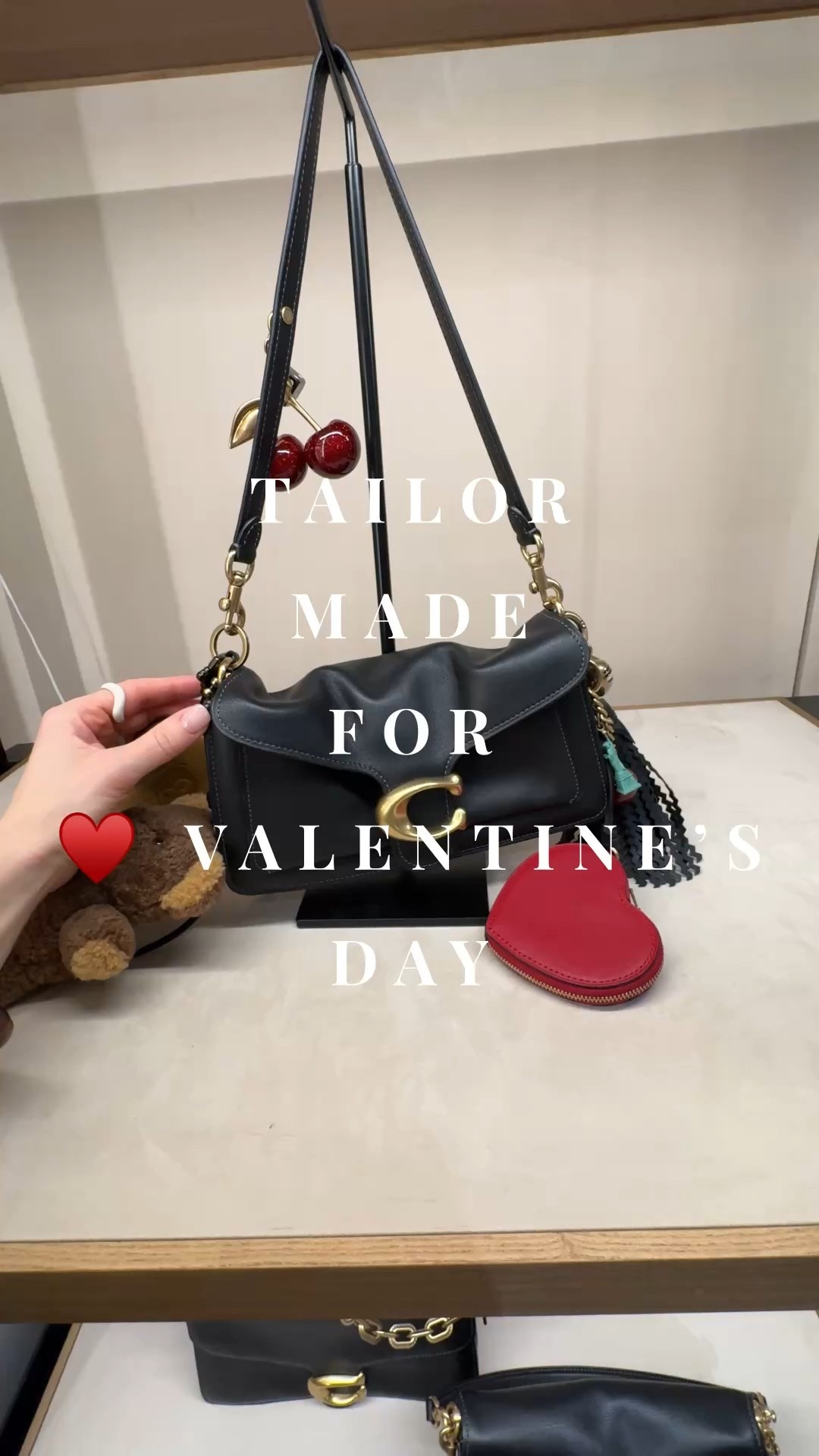 Featured on the runway and now it’s finally available: Coach Tabby grain shoulder bag with charms. 
The best part is: the heart ♥️ charm that’s also a functional wallet/ keychain 🎁 just in time for Valentine’s Day  ♥️ 

#LTKSeasonal #LTKValentine