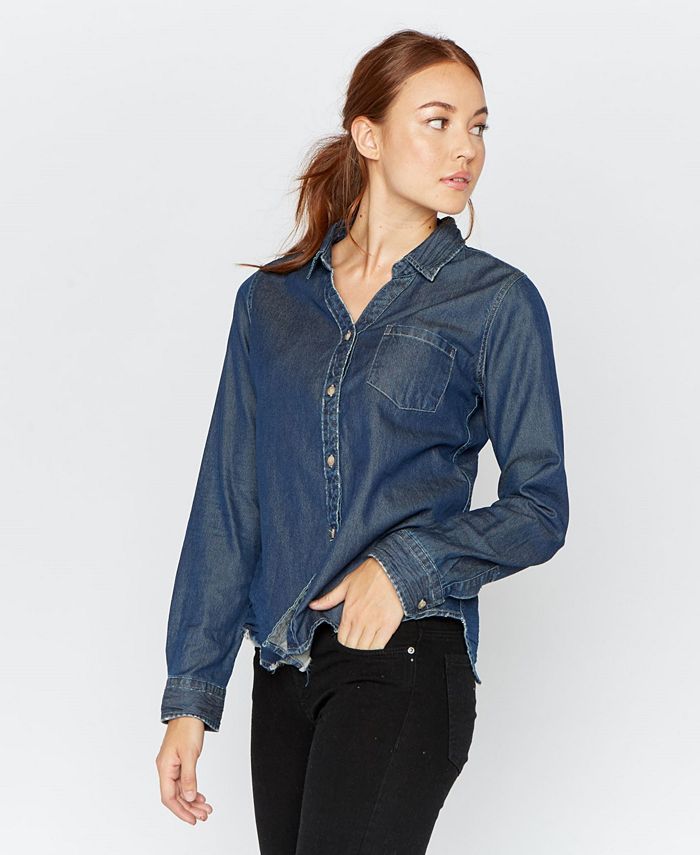 Thread and Supply Thread Supply Chambray Long Sleeve Button Down & Reviews - Tops - Women - Macy'... | Macys (US)