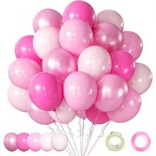 Pink Balloons Metallic Pink Balloon Pcs Inch Chrome Pink Balloons Deep Light Pink Balloons Pearl Pink Balloons Hot Pink Latex Balloons For Birthday We | SHEIN