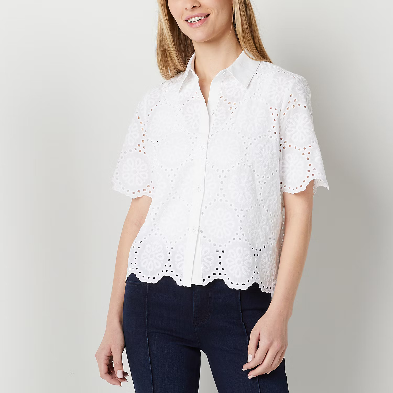 Ryegrass Womens Short Sleeve Camp Shirt | JCPenney