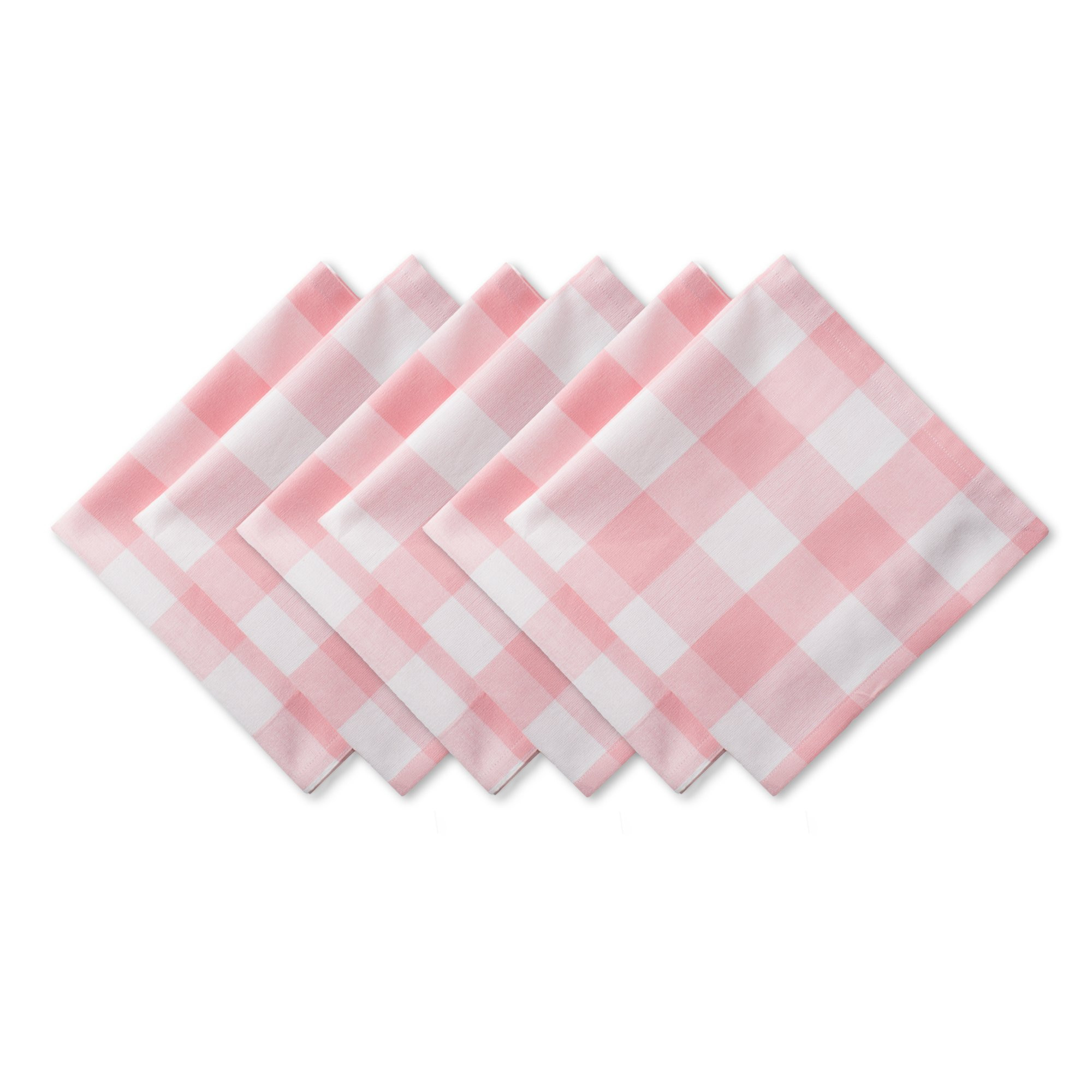DII Buffalo Check Collection, Classic Farmhouse Tabletop Set, Napkin Set, 20x20, Pink & White, 6 ... | Amazon (US)