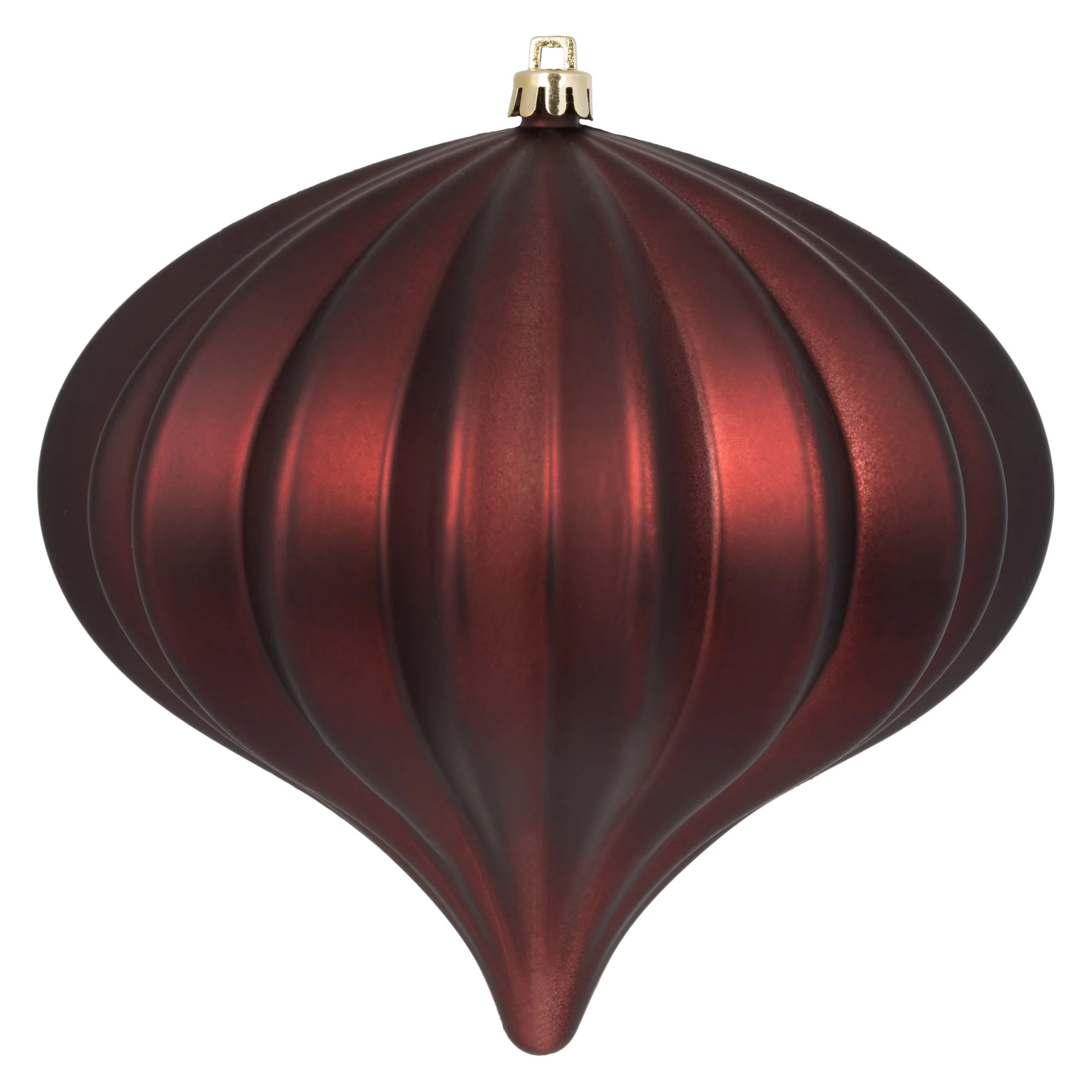 Vickerman 5.7" Burgundy Matte Onion Christmas Ornament, UV treated, Set of 3 | Walmart (US)