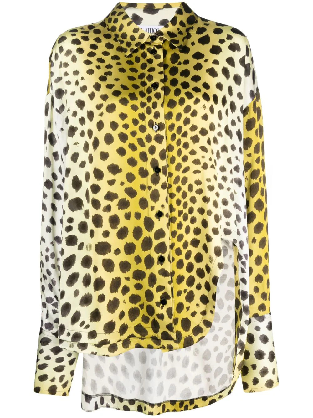 The Attico Kota leopard-print shirt - Yellow | Farfetch Global