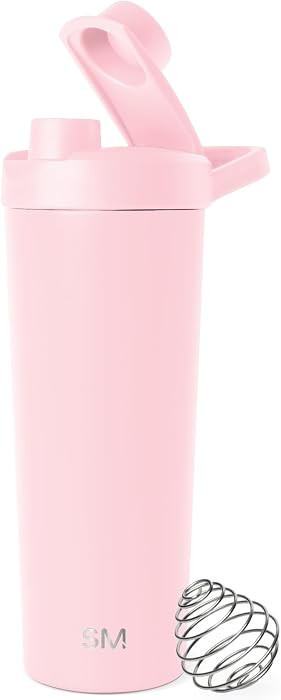 Simple Modern Stainless Steel Shaker Bottle with Ball 24oz | Metal Insulated Cup for Protein Mixe... | Amazon (US)