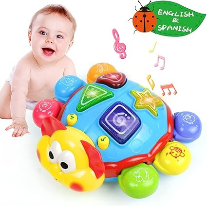 Baby Musical Toys English & Spanish Learning, 1 Year Old Toddlers Crawling Toy With Lights and So... | Amazon (US)