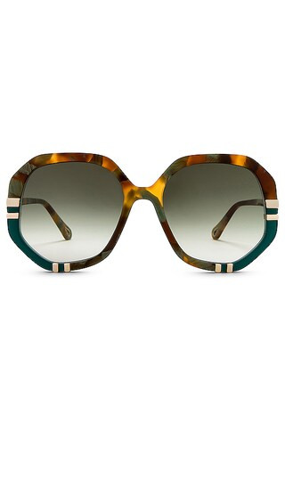 West Geometrical Sunglasses in Havana | Revolve Clothing (Global)