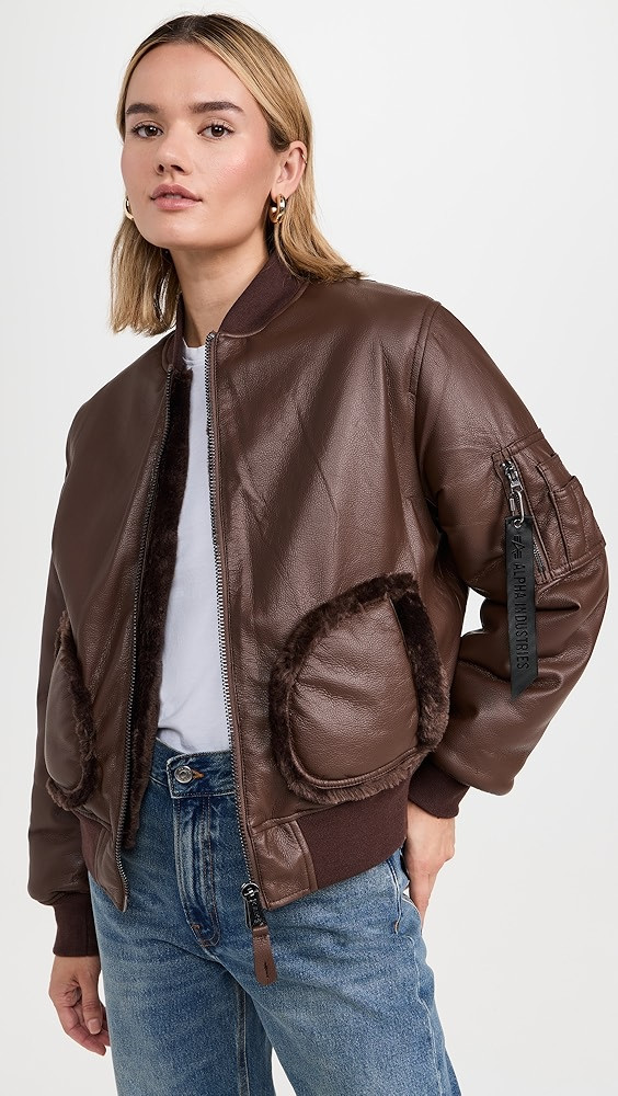 Alpha Industries Reversible Faux Leather MA-1 Bomber Jacket | Shopbop | Shopbop