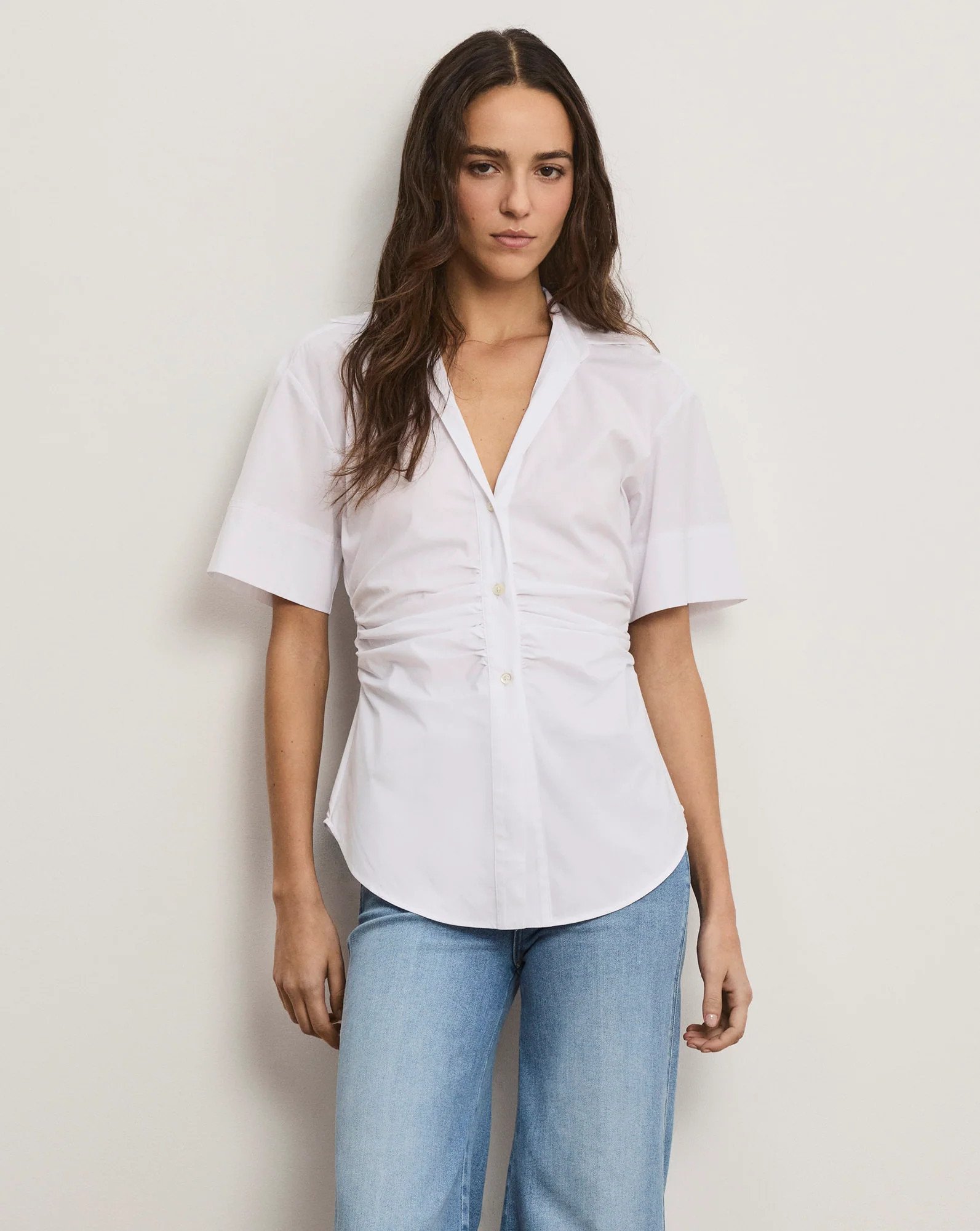 Davra Button-Down Shirt in White | Veronica Beard | Veronica Beard