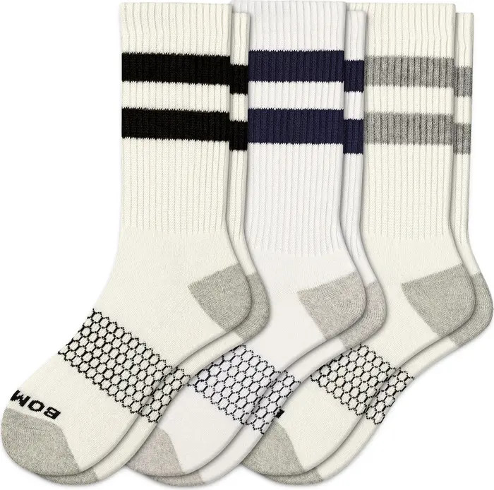 Bombas Assorted 3-Pack Vintage Stripe Crew Socks | Nordstrom | Nordstrom