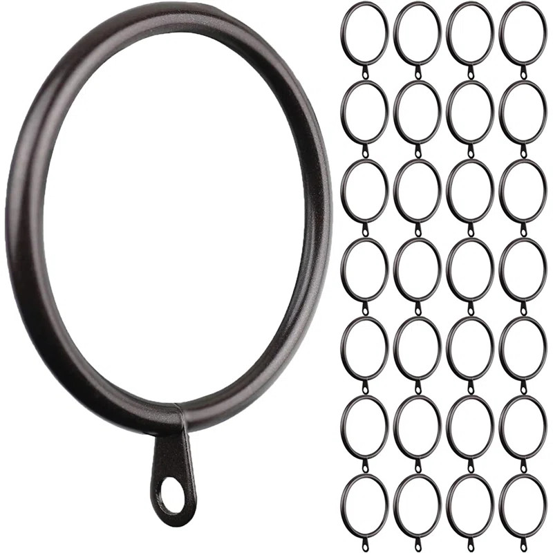 MERIVILLE 28 Pcs Gold 2-Inch Inner Diameter Metal Curtain Rings With Eyelets "& Reviews" | Wayfai... | Wayfair North America