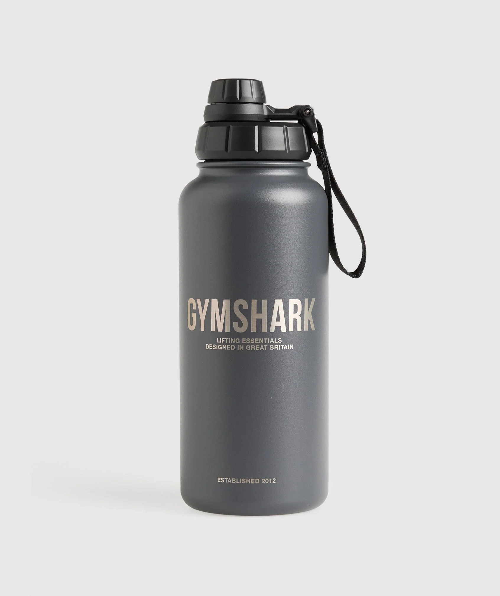 Gymshark Metal Insulated Bottle 1L - Onyx Grey | Gymshark UK