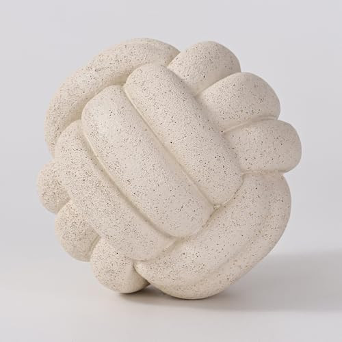 Dneuoir Knot Ball Statue Decor, Coffee Table Decor, Resin Aesthetic Decorative Accents for Book Shelf Entry Table Boho Modern Rustic Home Décor Office Living Room Decoration | Amazon (US)