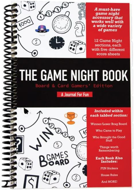 Game Night Book for Scorekeeping and Memories - Second Edition | Amazon (US)