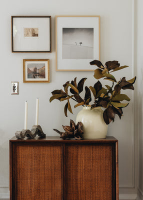 Warm Brown Fake Magnolia Leaf Branch - 38.5" | Afloral