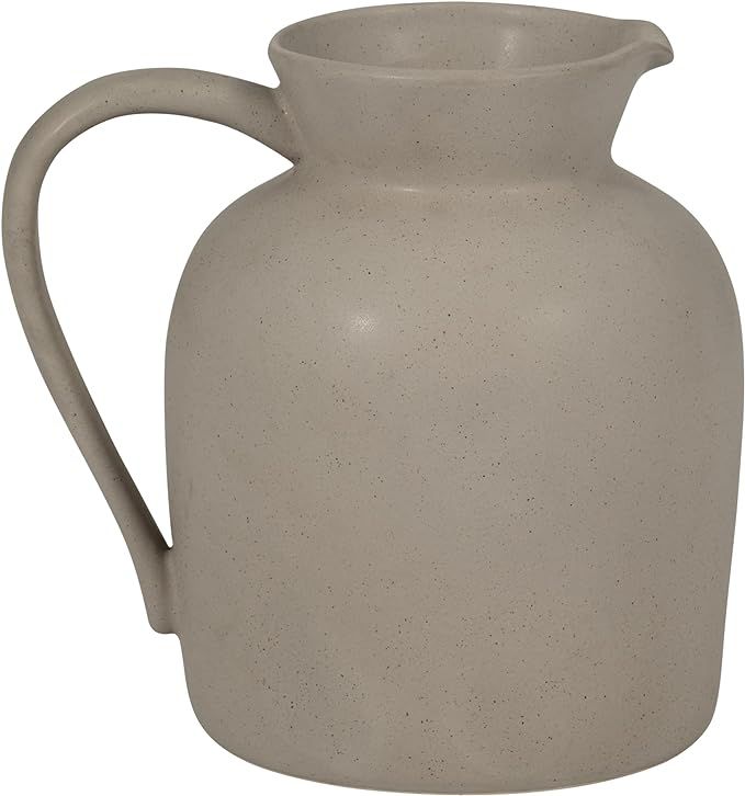 Sagebrook Home Round Ceramic Vases Pitcher Decorative Ceramic Flower Vase Accent Piece, Living Ro... | Amazon (US)