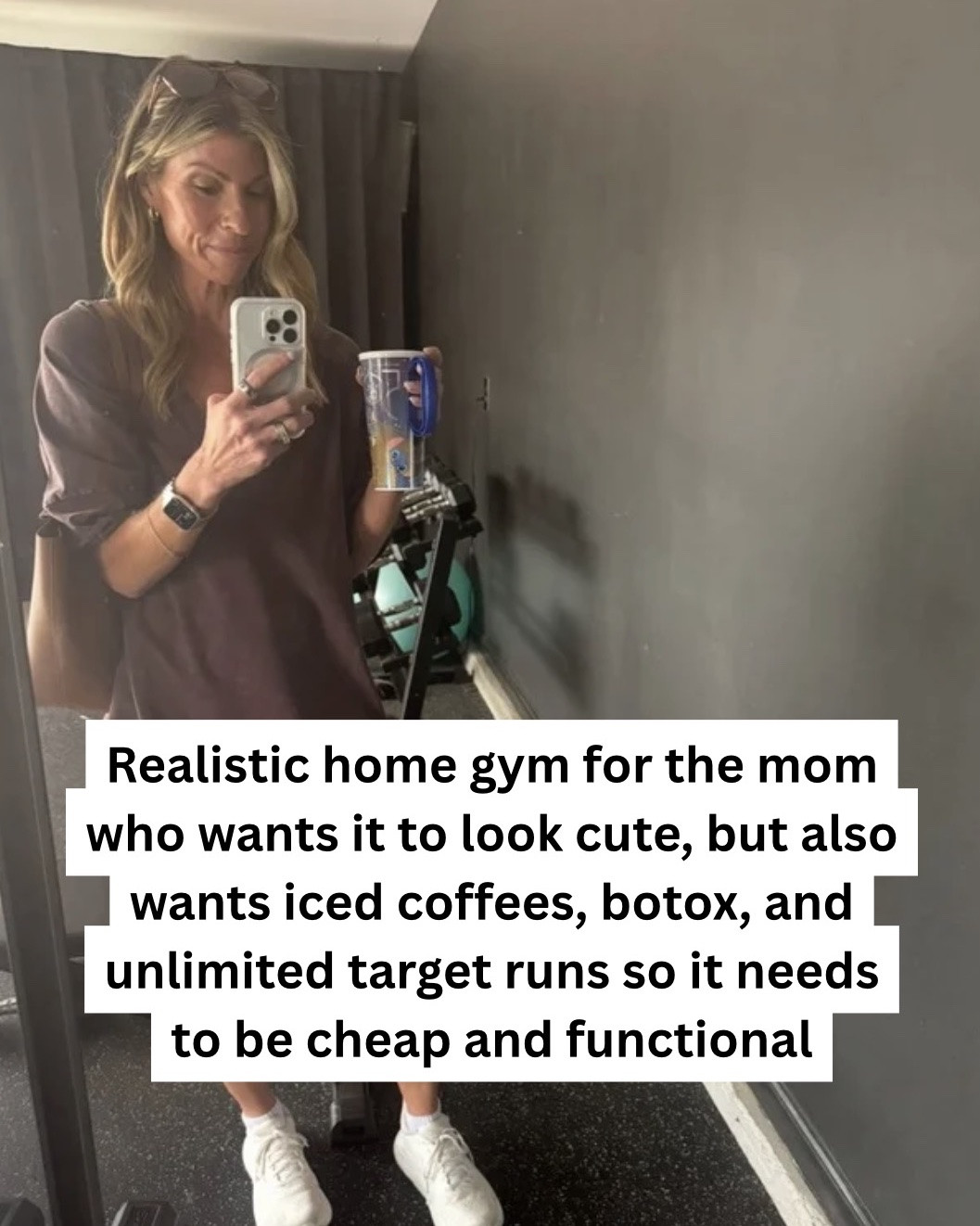 Home gym, but make it cheap and cute! 😍🏋️‍♀️