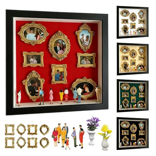KHIEO DIY Mini Museum Silhouette Box, Museum of Us Box Kit, 10x10 in, Black | Amazon (US)