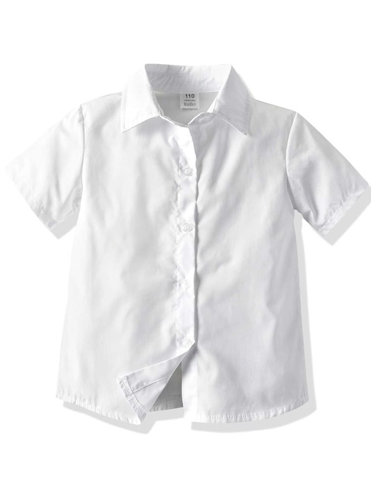 Toddler Boys Solid Button Front Shirt | SHEIN