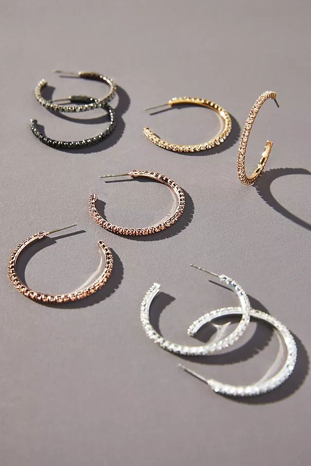 Pavé Hoop Earrings | Anthropologie (US)