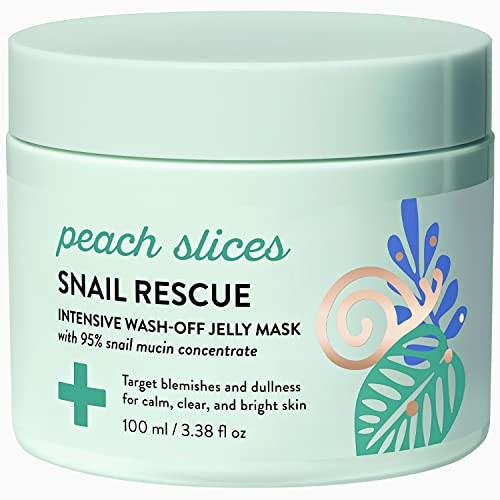 Peach Slices | Snail Rescue Intensive Treatment Wash-Off Face Mask | 95% Snail Mucin | For Dark Spots & Blemishes | Refreshing & Calming Mask | Clear, Radiant, & Hydrated Skin | Skin Care | 3.38 oz | Amazon (US)