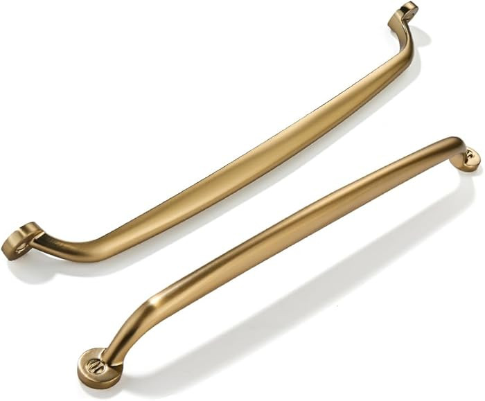 2 Pack 12 inch Hole Center Brushed Brass Cabinet Pulls - Heavy Duty Solid Drawer Hardware Kitchen... | Amazon (US)