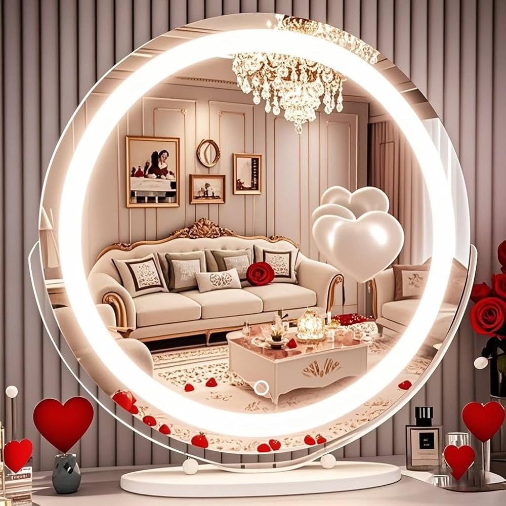 Vanity Mirror, 20 Inch Makeup Mirror with Lights, Large Lighted Vanity Mirror, Light Up Mirror wi... | Amazon (US)