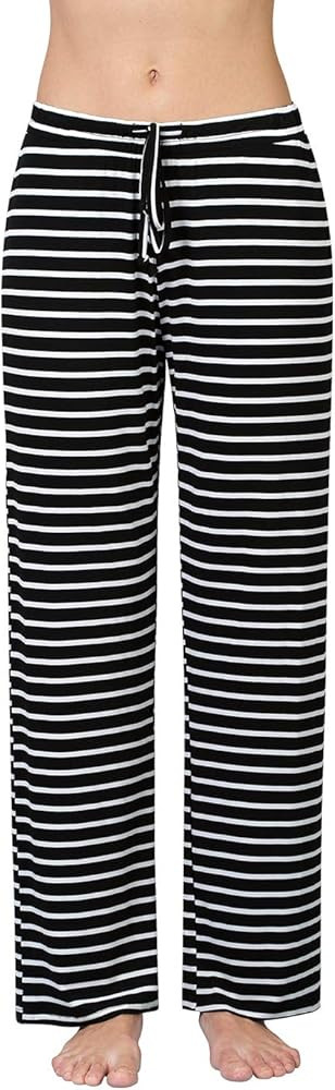 Air Curvey Casual Womens Pants Soft Lounge Pants Sleep Pajama Bottoms with Pocket | Amazon (US)