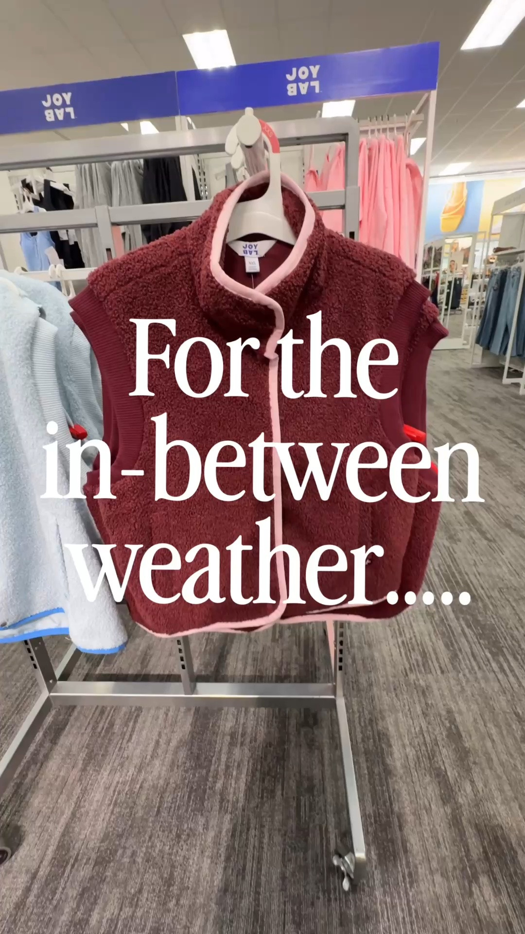 New At Target!! Joylab cozy vests!
Three colors. Cream, blue and burgundy. 
These are perfect for Fall.

#LTKSeasonal