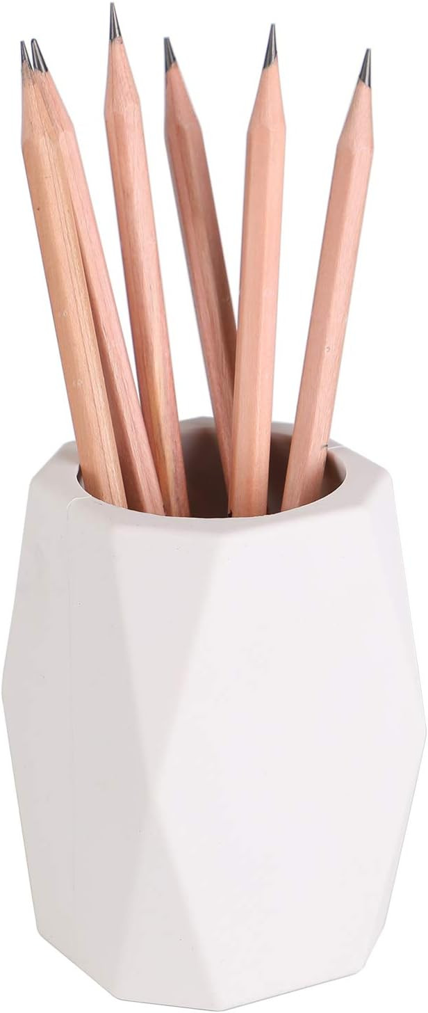YOSCO Silicone Pencil Holder Geometric Pen Cup for Office Desktop Stationery Organizer Makeup Bru... | Amazon (US)