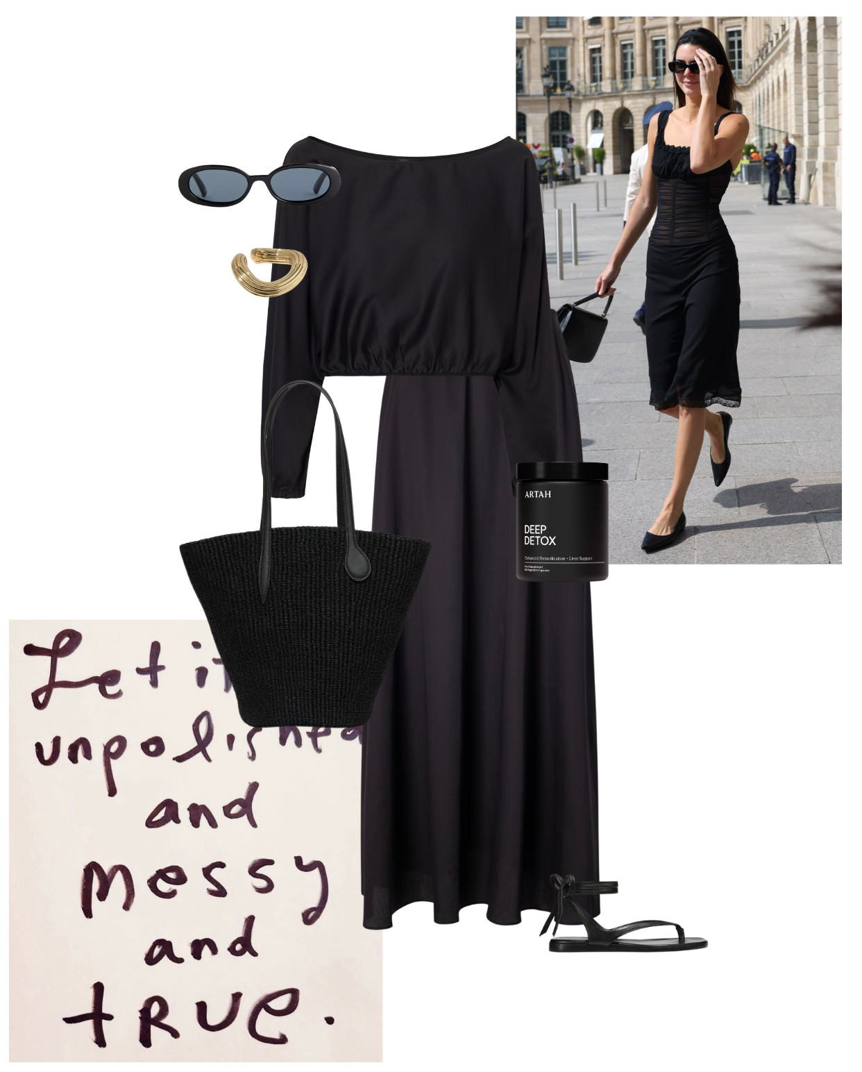 The Co-Ord Outfit

black maxi dress, off shoulder maxi dress, black off shoulder dress, gathered waist dress, black long dress, all black outfit, tonal black look, black raffia tote, black woven tote bag, black straw bag, black thong sandals, strappy flat sandals, tie up sandals, oval sunglasses, small oval sunglasses, retro sunglasses black, gold cuff ring, chunky gold ring, statement gold jewellery, Artah Deep Detox, Artah supplements, liver support supplement, gut health supplement, wellness routine, black corset dress, black midi dress, Kendall Jenner style, Kendall Jenner outfit, celebrity street style, Paris street style, effortless black outfit, minimalist all black, how to style a black maxi, quiet luxury black, chic black dress outfit 

 #LTKsummer #LTKeurope #LTKstyletip