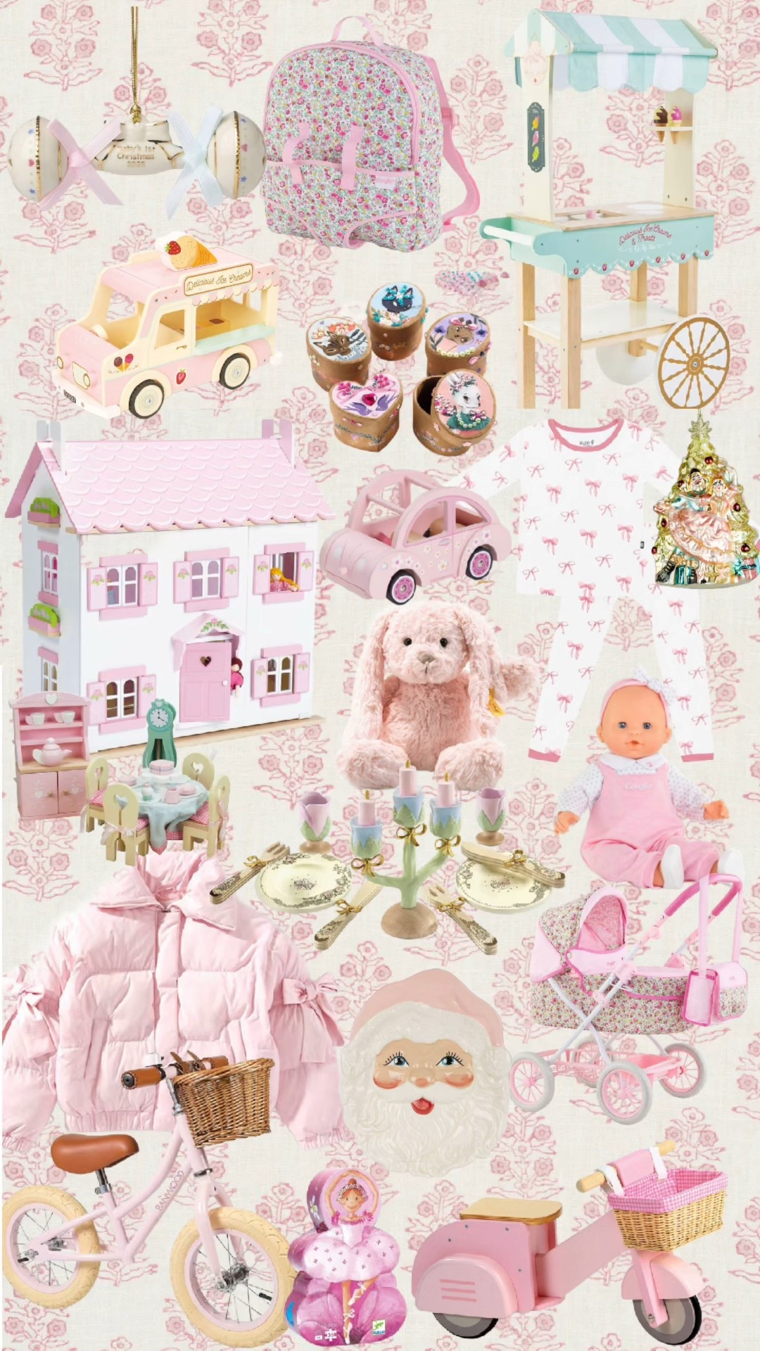 Gifts for girls! 

Girls Christmas gifts, pink bike, baby doll, dollhouse, scooter, bow pajamas, Christmas ornament, doll pram, doll carriage, tea set 

#LTKGiftGuide #LTKKids #LTKHoliday