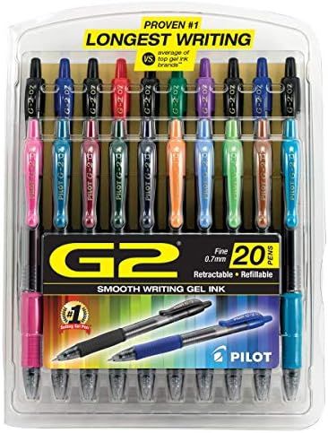 PILOT G2 Premium Refillable & Retractable Rolling Ball Gel Pens, Fine Point, Assorted Color Inks,... | Amazon (US)
