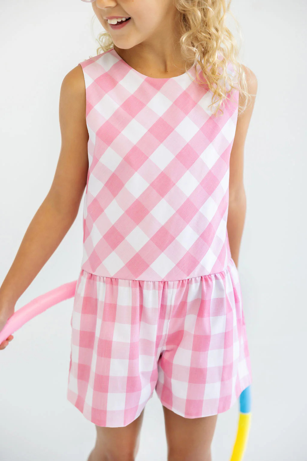 Mae Ryan Romper - Hamptons Hot Pink Chattanooga Check | The Beaufort Bonnet Company
