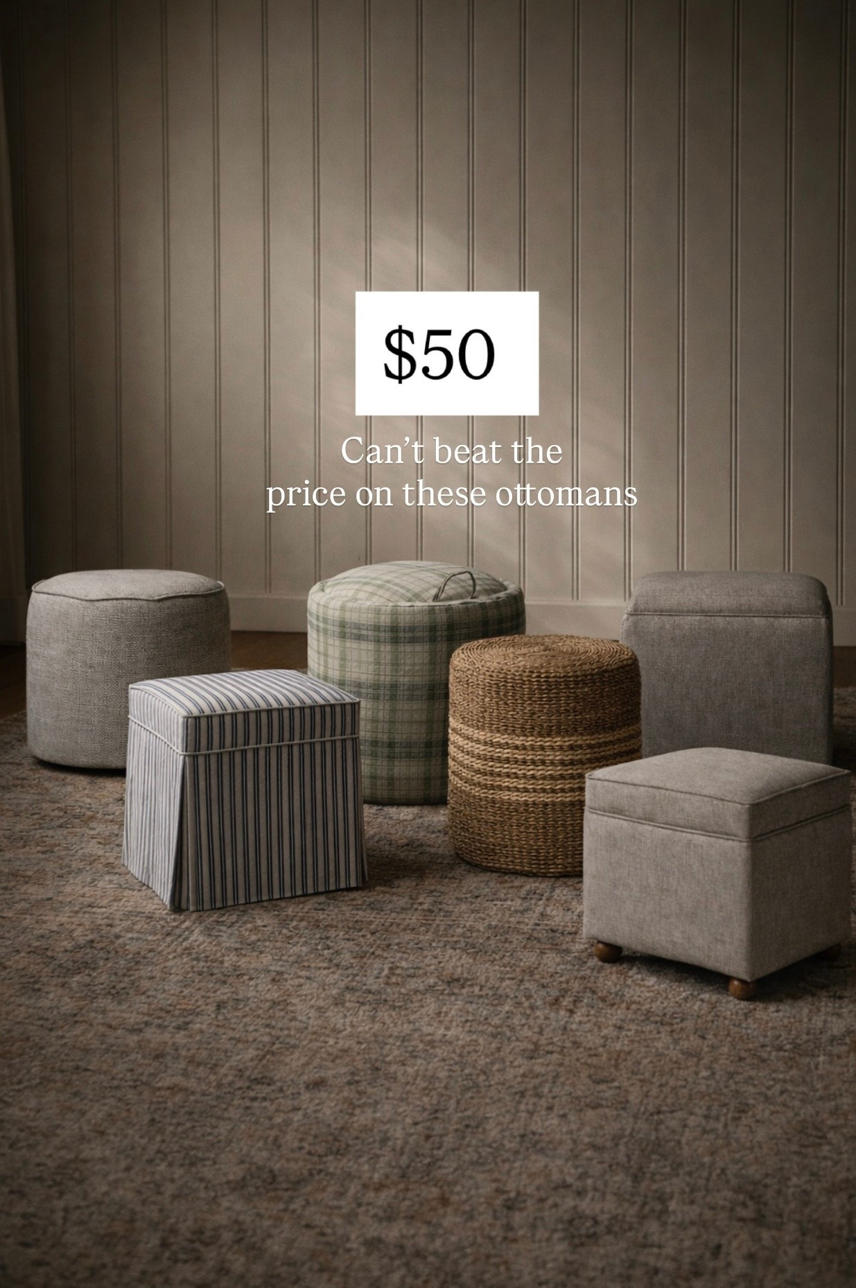 Well, find the most gorgeous Ottomans from $50-$60 super budget friendly I know a lot of you are putting your houses back together after taking down Christmas budget friendly better furniture living room furniture Macy’s Kohl’s target

#LTKHome #LTKSaleAlert