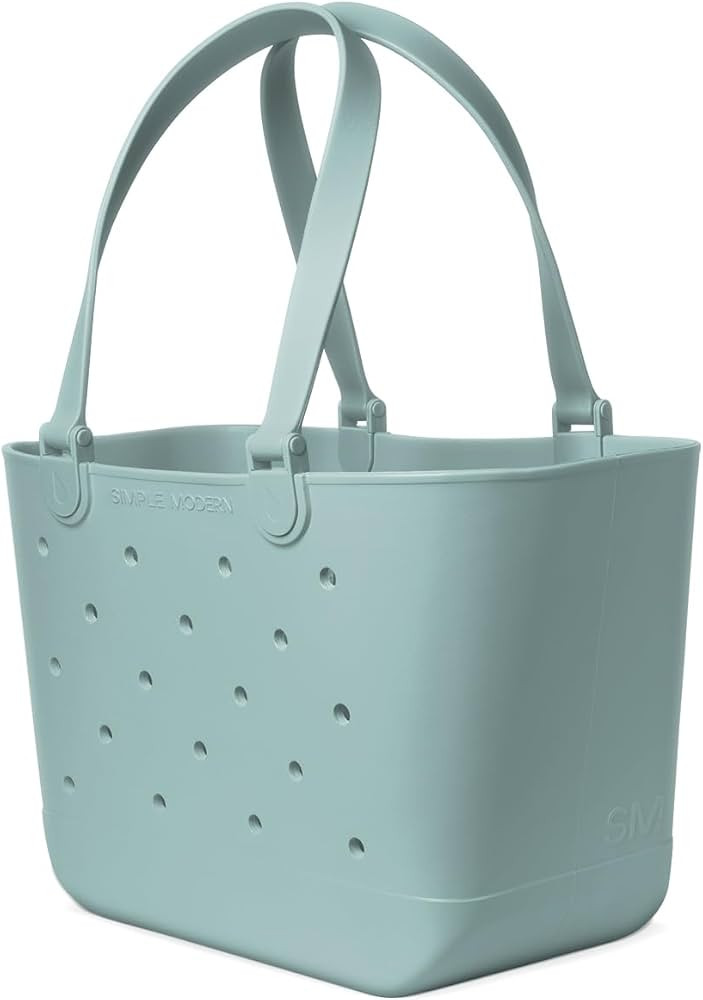 Simple Modern Large Beach Bag | Waterproof Getaway Rubber Tote with Zipper Pocket for Travel, Poo... | Amazon (US)