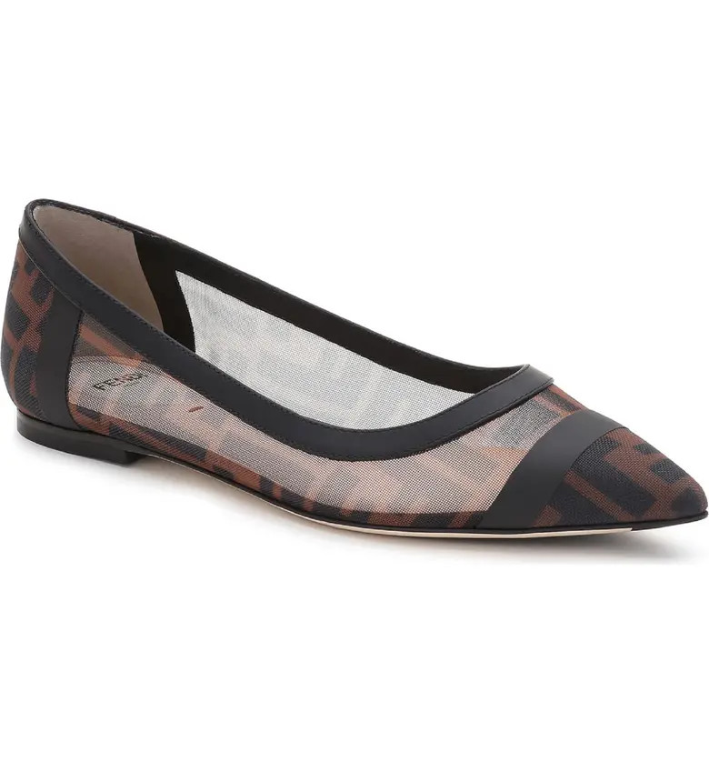Colibri Logo Pointed Toe Flat | Nordstrom | Nordstrom