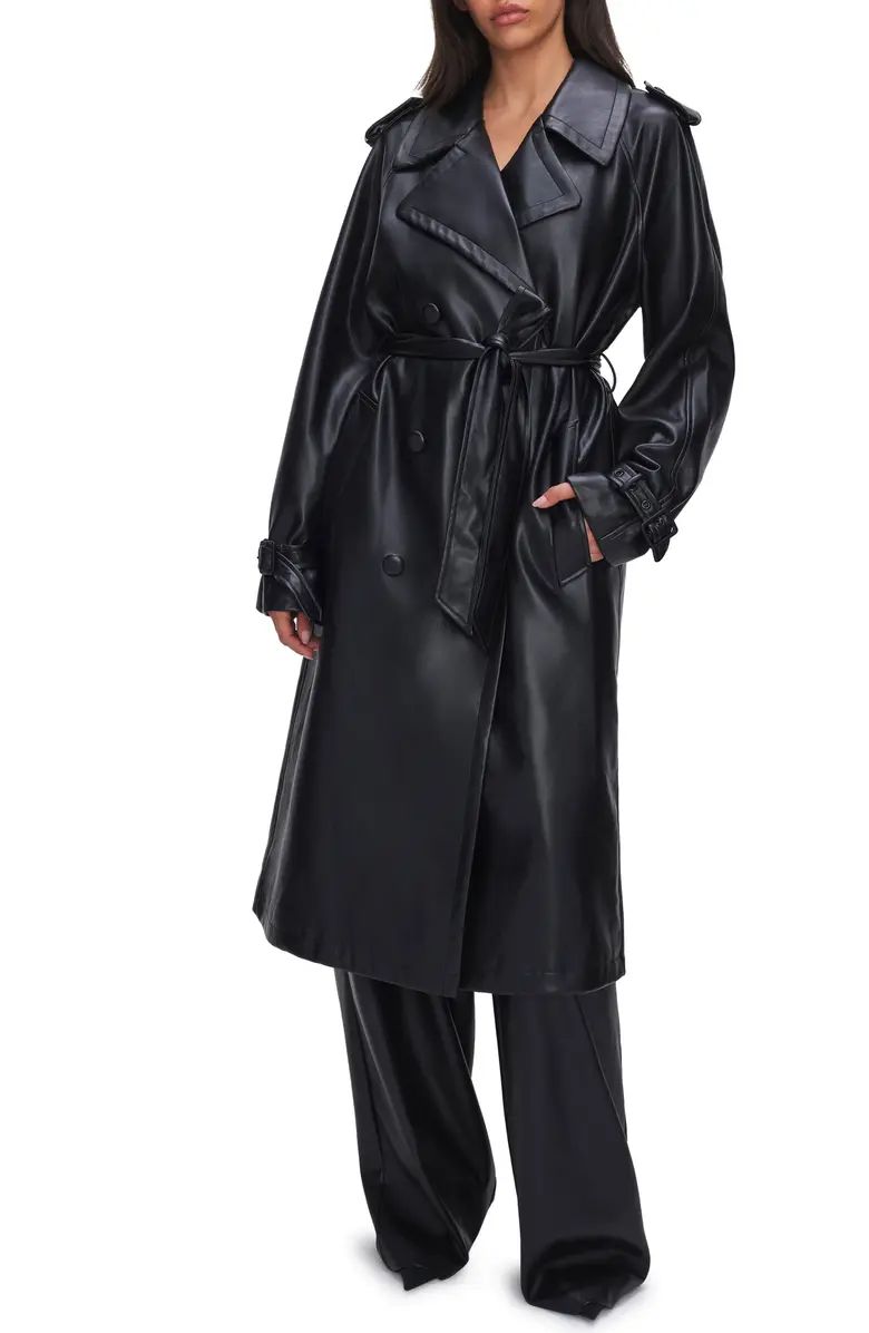 Chino Faux Leather Trench Coat | Nordstrom