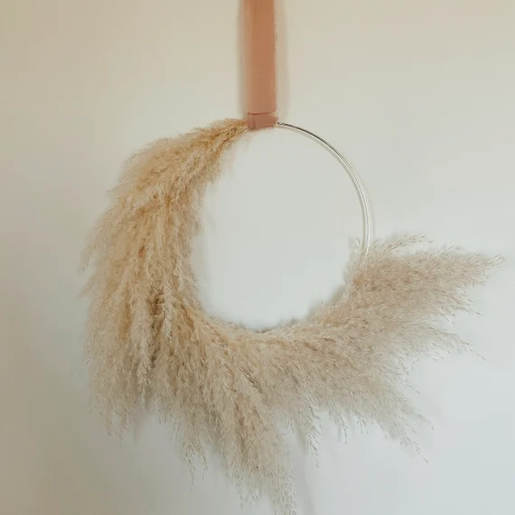 Pampas Grass Wreath 12 or 18 inches Holiday Decor | Etsy | Etsy (US)