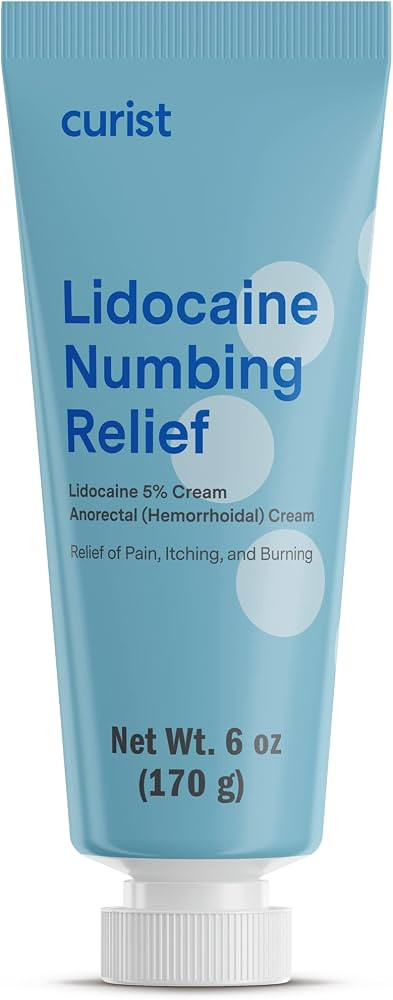Curist 5% Lidocaine Numbing Cream - 6 oz (170 g) XL Tube - Soothing Numbing Cream for Temporary D... | Amazon (US)