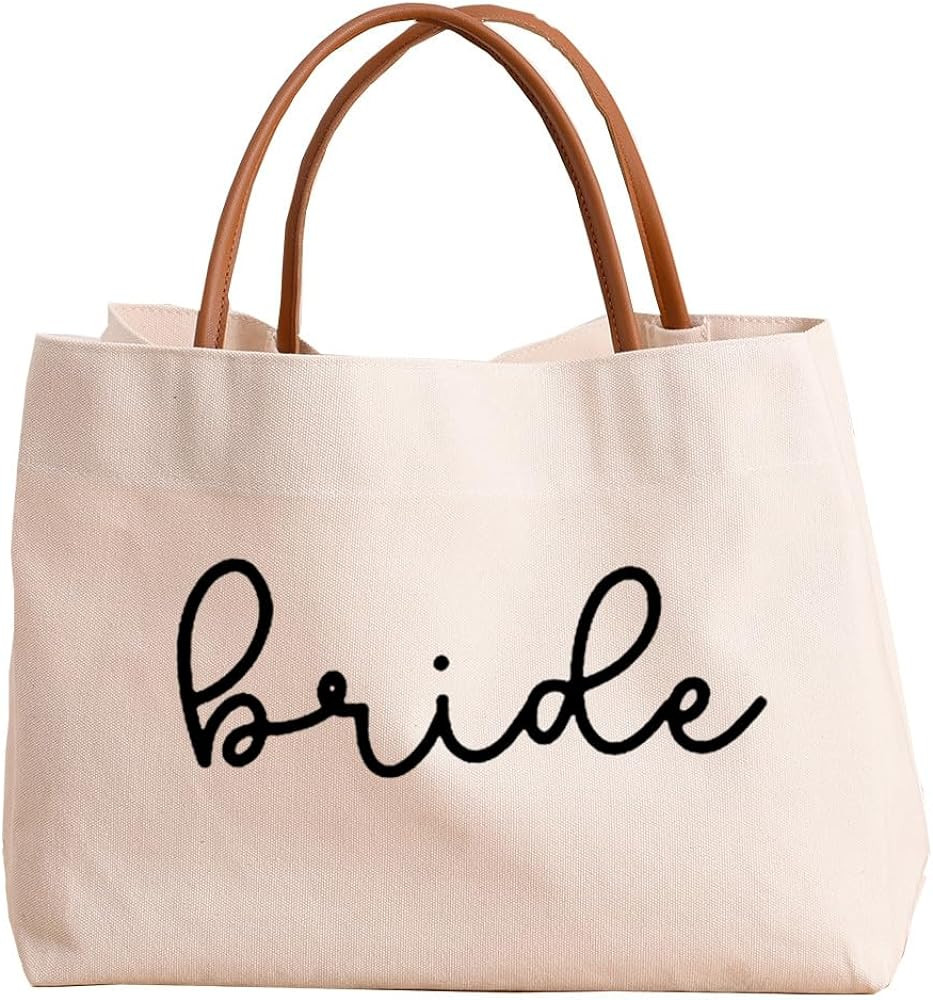 Bride Tote Bag Bride to be Gifts for Bridal Shower, Engagement, Wedding, Bachelorette Party, Hone... | Amazon (US)
