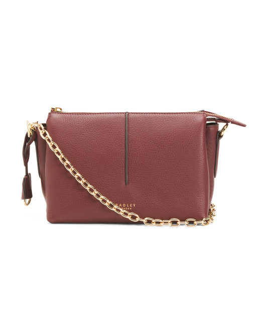Leather Hillgate Place Zip Top Crossbody | TJ Maxx
