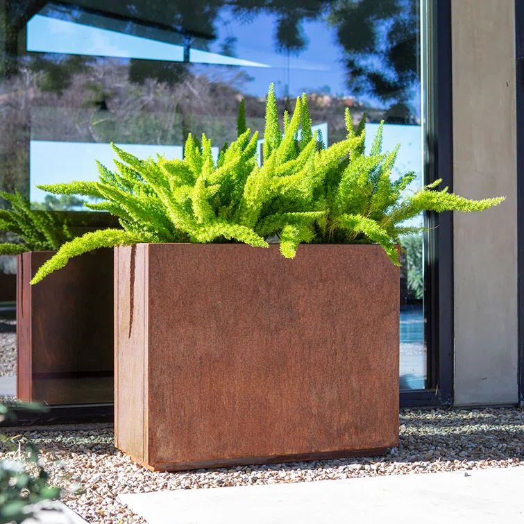 Veradek Metallic Series Corten Steel Span Planter | Wayfair North America