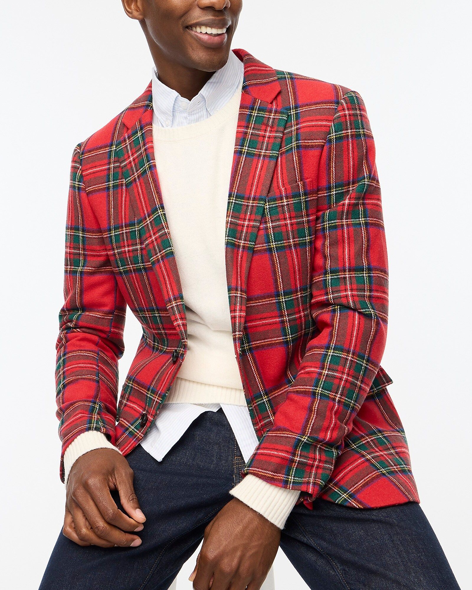 Tartan slim-fit blazer 681 people looked at this item in the last day | J.Crew Factory