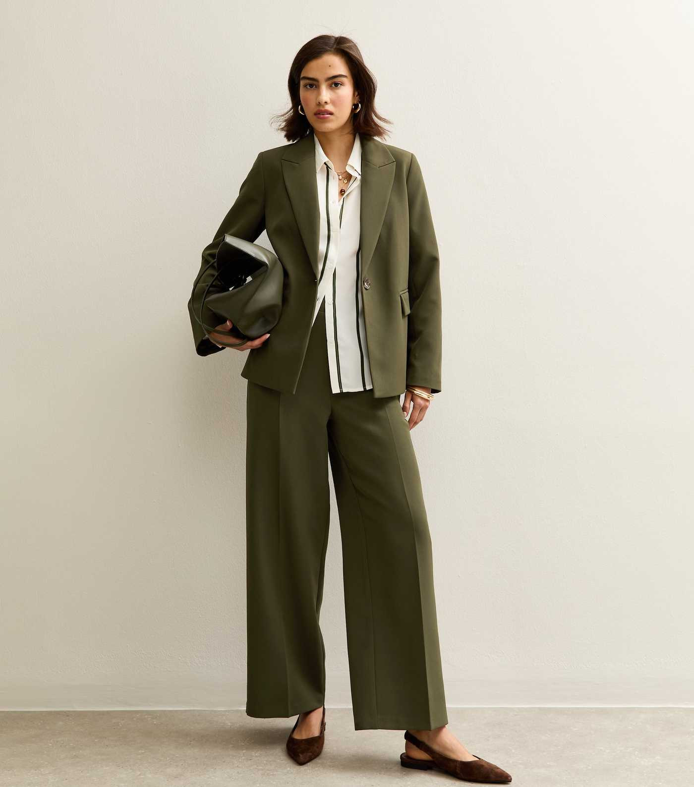 Khaki Single Breasted Blazer Jacket | New Look | New Look (UK)