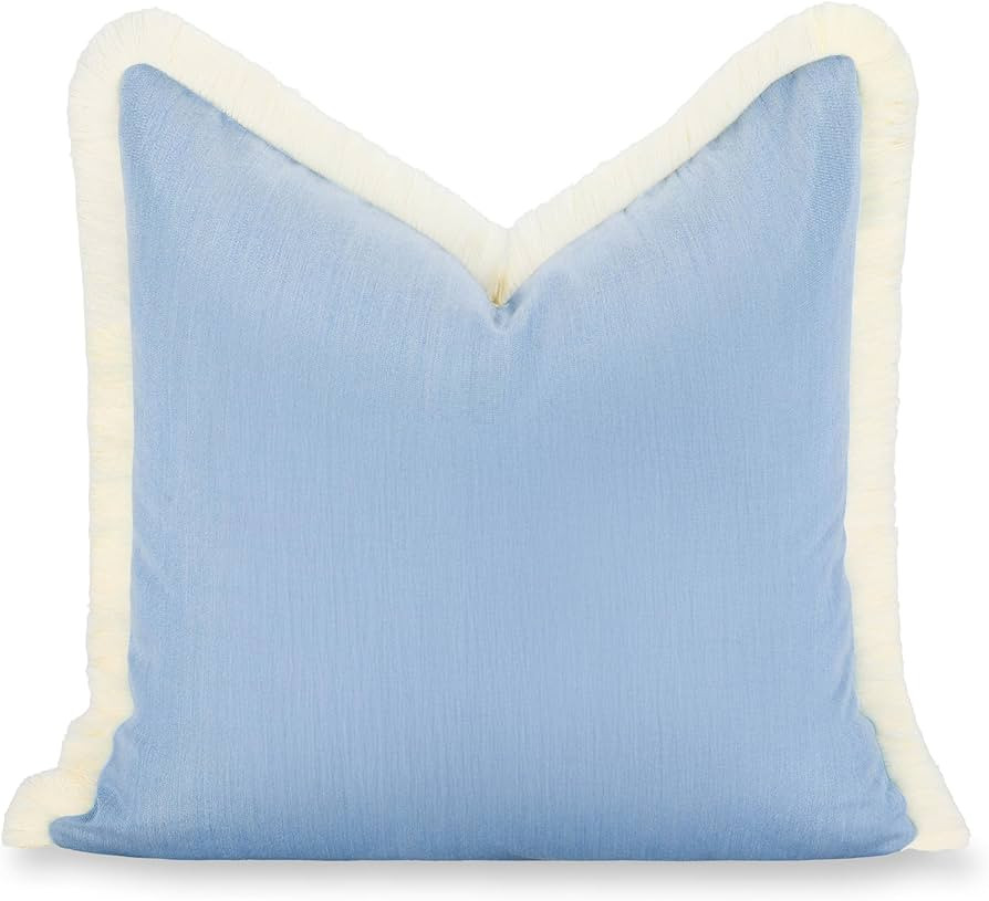 Hofdeco Premium Coastal Hampton Outdoor Performance Throw Pillow Cover Only, 22"x22" Water Repell... | Amazon (US)