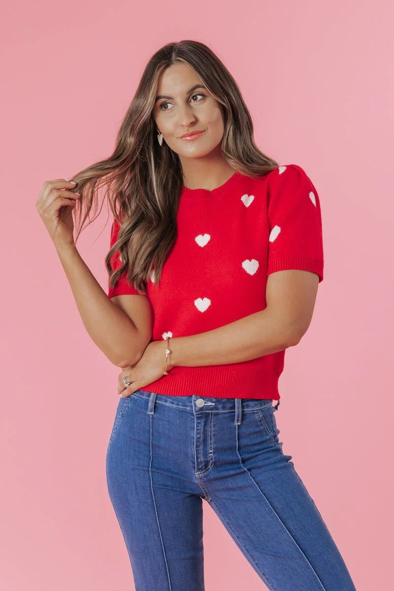 The Love Everlasting Red Heart Sweater | Magnolia Boutique