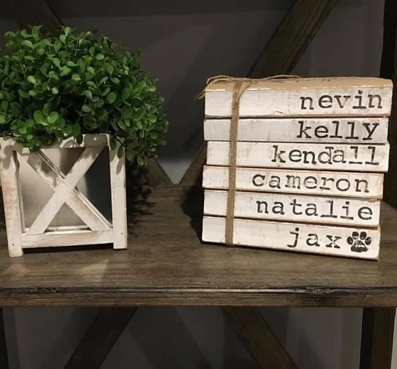 Personalized and Customized Stacks |  Farmhouse-style books | Vintage | Gift Ideas | Neutral Deco... | Etsy (US)