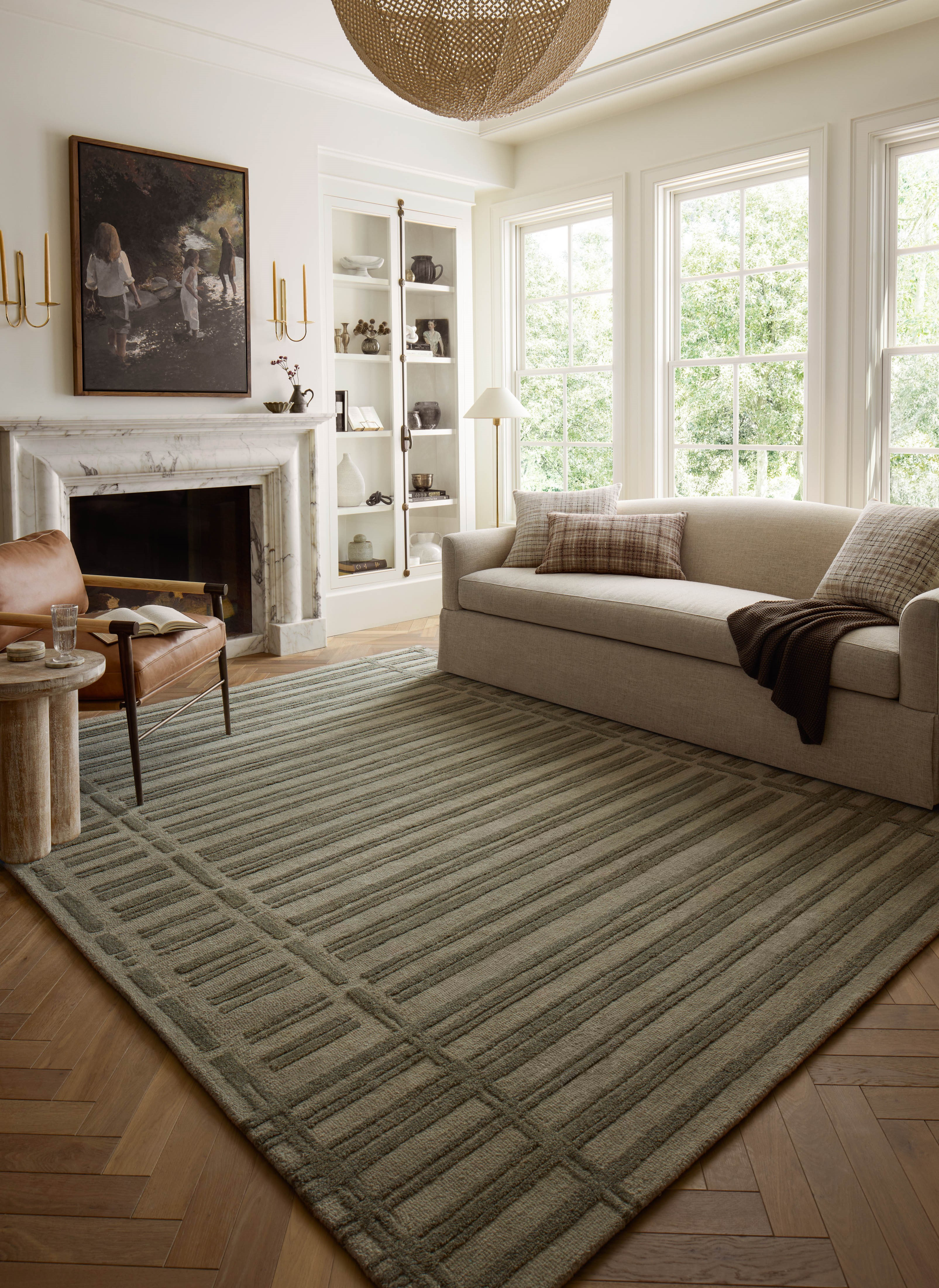 Chris Loves Julia x Loloi-Bradley-BRL-07-Sage, Olive | Rugs Direct