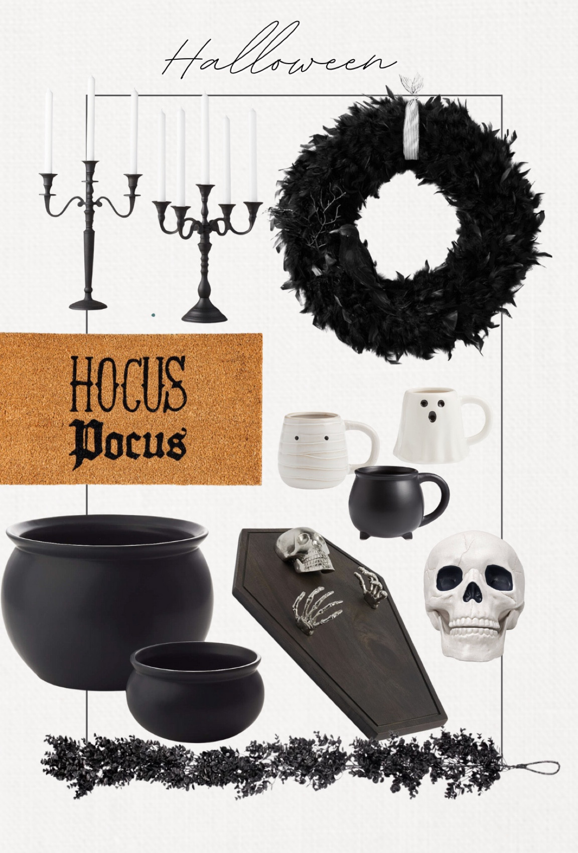 Black-and-white Halloween decor favorites/2024 Halloween decor/she Halloween decor/elegant Halloween decor

#LTKParties #LTKSeasonal #LTKHome